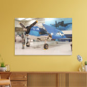 Toile Un chasseur F-6F Hellcat de la Seconde Guerre mond (Insitu(Salon))