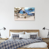 Toile Un chasseur F-6F Hellcat de la Seconde Guerre mond (Insitu(Chambre))