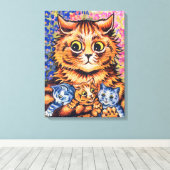 Toile Un chat avec ses chatons par Louis Wain (Insitu (Plancher de Bois))