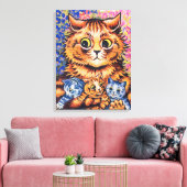 Toile Un chat avec ses chatons par Louis Wain (Insitu(Salon))