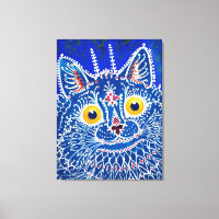 Un chat dans le style gothique par Louis Wain