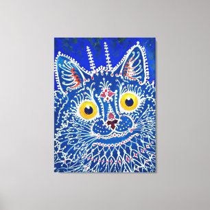 Toile Un chat dans le style gothique par Louis Wain