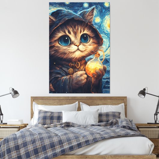 Toile Un chat magique (Insitu(Chambre))
