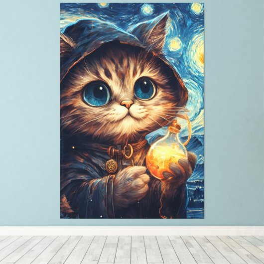 Toile Un chat magique (Insitu (Plancher de Bois))