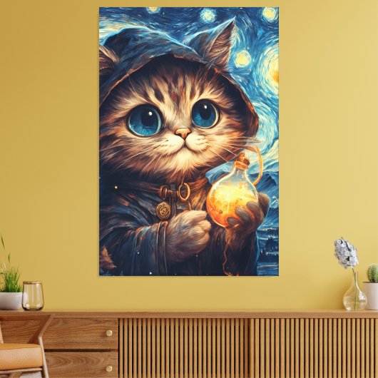 Toile Un chat magique (Insitu(Salon))