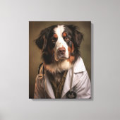 Toile Un chien mignon qui travaille comme médecin (Recto)