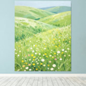 Toile Un Chœur Murmurant de Fleurs Sauvages à Travers le (Insitu (Plancher de Bois))
