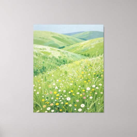 Toile Un Chœur Murmurant de Fleurs Sauvages à Travers le (Recto)