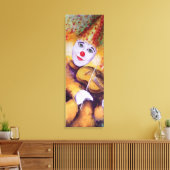 Toile Un clown doux jouant du violon (Insitu(Salon))
