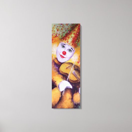 Toile Un clown doux jouant du violon (Recto)