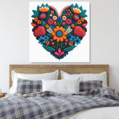 Toile Un coeur de fleurs inspiré par l'Ukraine (Insitu(Chambre))