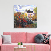 Toile Un coin du jardin avec Dahlias (Insitu(Salon))