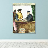 Toile Un Commerçant Juif Avec Deux Clients (Insitu (Plancher de Bois))