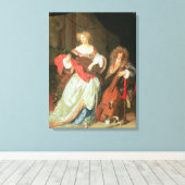 Toile Un couple faisant de la musique (Insitu (Plancher de Bois))