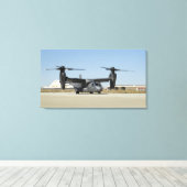 Toile Un CV-22 Osprey se prépare au décollage (Insitu (Plancher de Bois))
