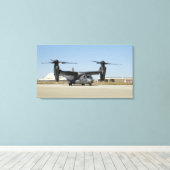 Toile Un CV-22 Osprey se prépare au décollage (Insitu (Plancher de Bois))