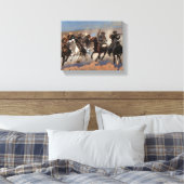 Toile Un Dash pour le Bois par Frederic Remington (Insitu(Chambre))