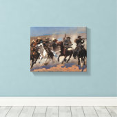 Toile Un Dash pour le Bois par Frederic Remington (Insitu (Plancher de Bois))