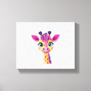 Toile Un design joyeux et fantaisiste d'un jeune girafe