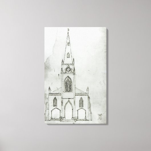 Toile Un design pour une église, 1821 (Recto)