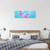 Toile Un design textile dynamique avec violet et turq (Insitu(Chambre))