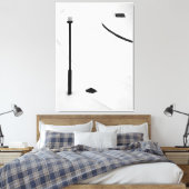 Toile Un, deux, trois - Neige! art noir et blanc (Insitu(Chambre))