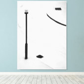 Toile Un, deux, trois - Neige! art noir et blanc (Insitu (Plancher de Bois))