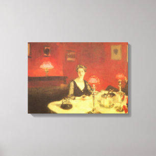 Toile Un dîner table de nuit par John Singer Sargent