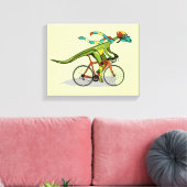 Toile Un Dinosaure Anabisetia À Vélo. (Insitu(Salon))