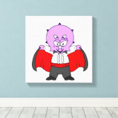 Toile Un Dinosaure De Ceratops Habillé Comme Comte Dracu (Insitu (Plancher de Bois))