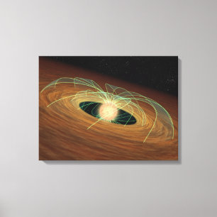 Toile Un disque de planète-formation poussiéreux en