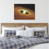 Toile Un disque poussiéreux formant une planète en orbit (Insitu(Chambre))
