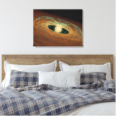 Toile Un disque poussiéreux formant une planète en orbit (Insitu(Chambre))