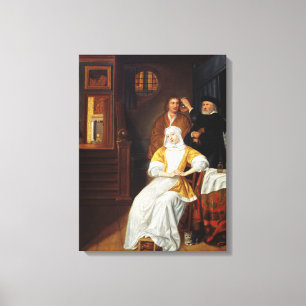 Toile Un docteur Visiting jeune Madame dans une chambre