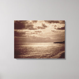 Toile Un effet du soleil, Normandie c.1857 (photo sépia