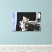 Toile Un engin spatial Soyouz ancré (Insitu (Plancher de Bois))