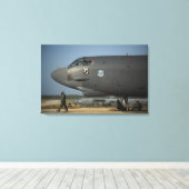 Toile Un équipage de l'US Air Force prépare un B-52 (Insitu (Plancher de Bois))