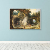 Toile Un ermite devant une grotte par Jan Brueghel l'Eld (Insitu (Plancher de Bois))