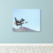 Toile Un F-16E des Émirats arabes unis (Insitu (Plancher de Bois))