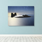 Toile Un F/A-22 Raptor effectue une mission d'entraîneme (Insitu (Plancher de Bois))