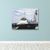 Toile Un Faucon de combat F-16 (Insitu (Plancher de Bois))