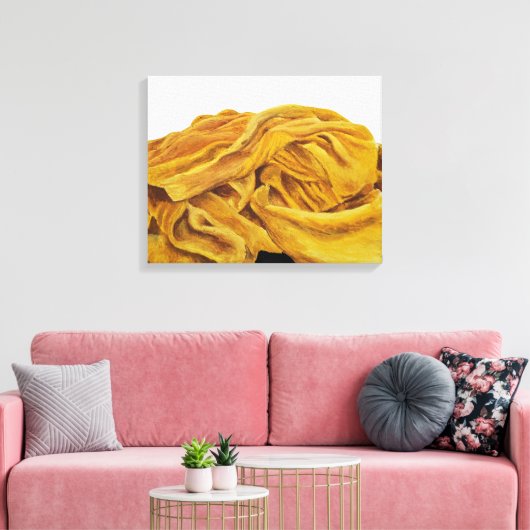 Toile Un foulard jaune (Insitu(Salon))