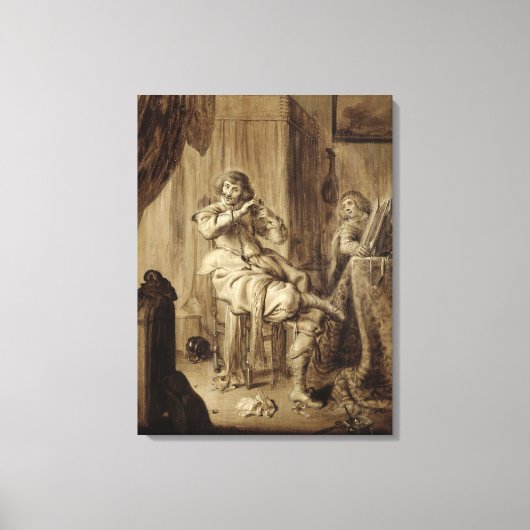 Toile Un gentilhomme à sa toilette, 1660 (Recto)