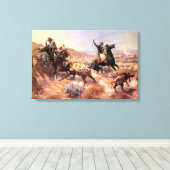 Toile Un grave préjudice de Charles M. Russell (Insitu (Plancher de Bois))