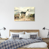 Toile Un Greyhound dans un paysage vallonné (Insitu(Chambre))