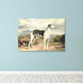 Toile Un Greyhound dans un paysage vallonné (Insitu (Plancher de Bois))