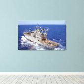 Toile Un hélicoptère nettoie le poste de pilotage (Insitu (Plancher de Bois))