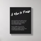 Toile "Un homme à louer" (Recto)