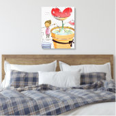 Toile Un homme arrose un plante en pots (Insitu(Chambre))