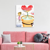 Toile Un homme arrose un plante en pots (Insitu(Salon))
